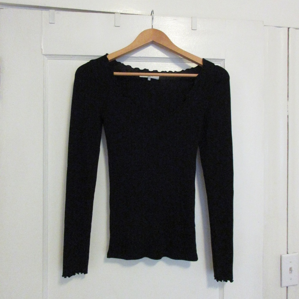 Almina Concept lettuce edge long sleeve top